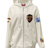 Cleveland Cavaliers Lightweight Vegan Zip-Up Hooded Jacket White