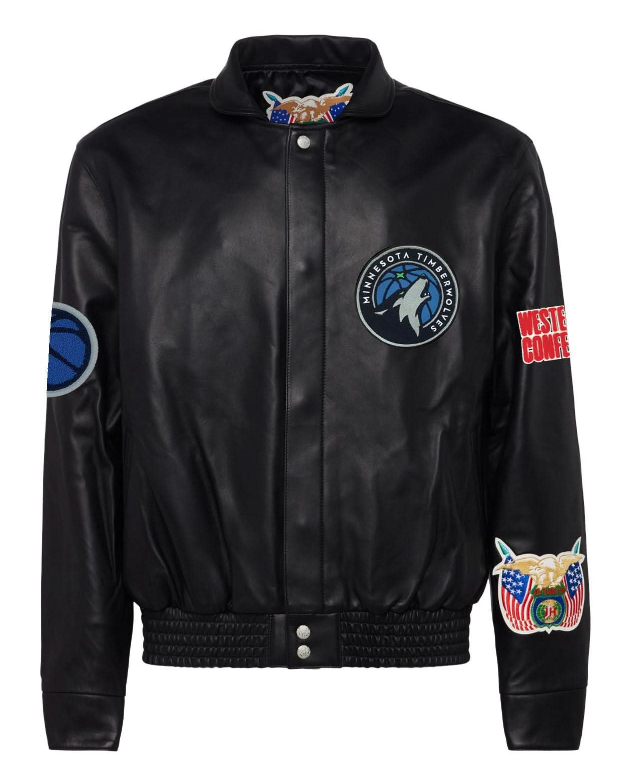 Minnesota Timberwolves Full Leather Jacket Black