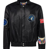 Minnesota Timberwolves Full Leather Jacket Black