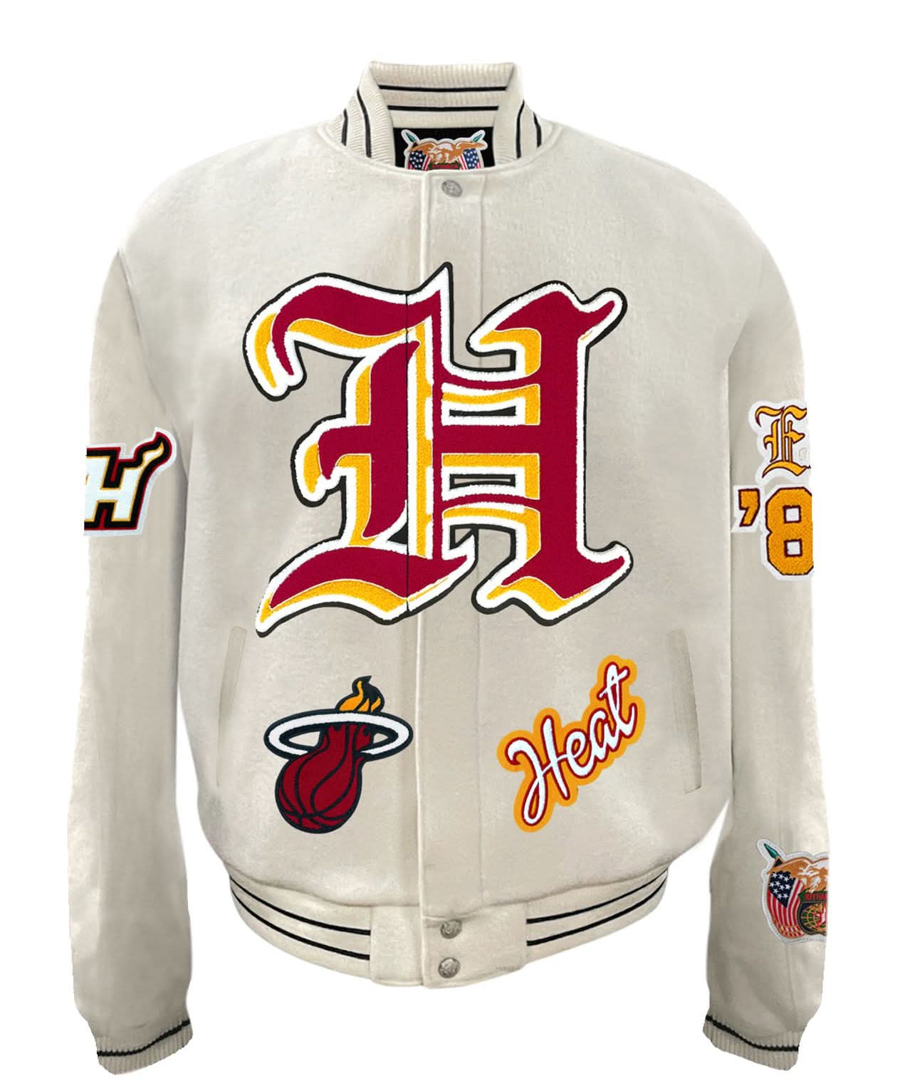 Miami Heat Wool Old English Varsity Jacket