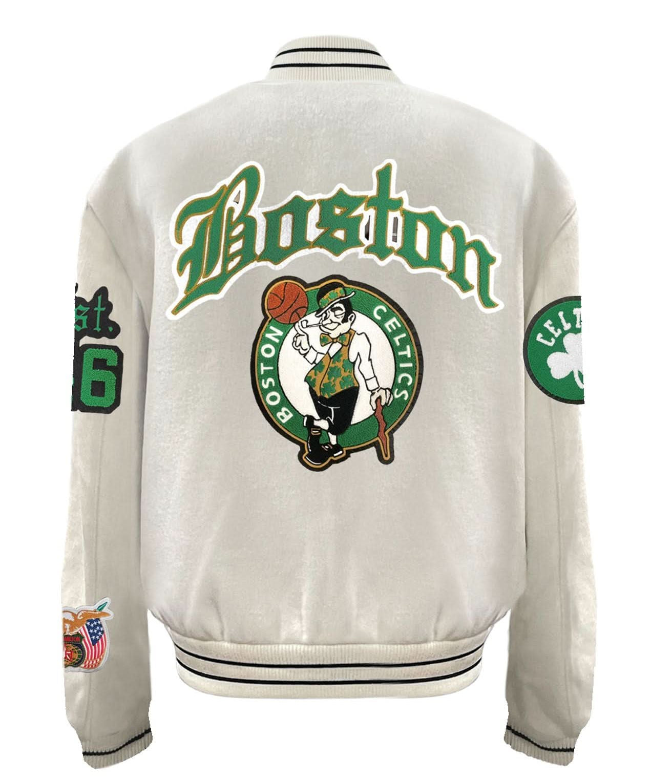 Boston Celtics Wool Old English Varsity Jacket