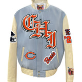 Chicago Bears Wool & Leather Old English Varsity Jacket