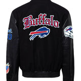 Buffalo Bills Wool & Leather Old English Varsity Jacket