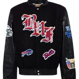 Buffalo Bills Wool & Leather Old English Varsity Jacket