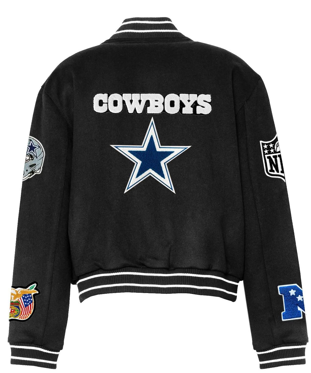 Dallas Cowboys Wool Varsity Jacket Black