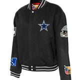 Dallas Cowboys Wool Varsity Jacket Black