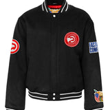 Atlanta Hawks Wool Varsity Jacket Black