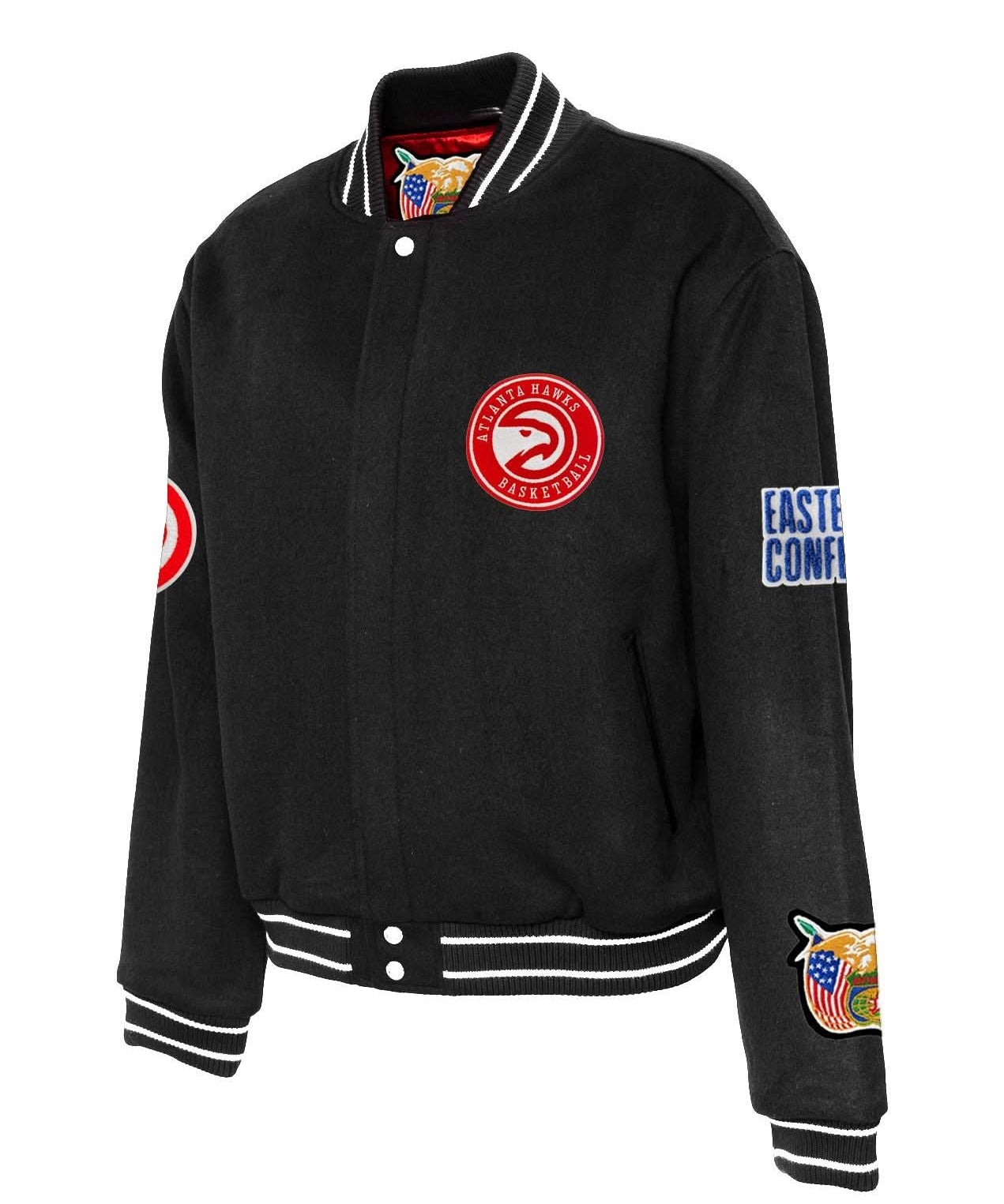 Atlanta Hawks Wool Varsity Jacket Black