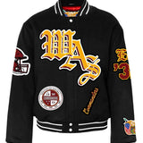 Washington Commanders Wool Old English Varsity Jacket Black