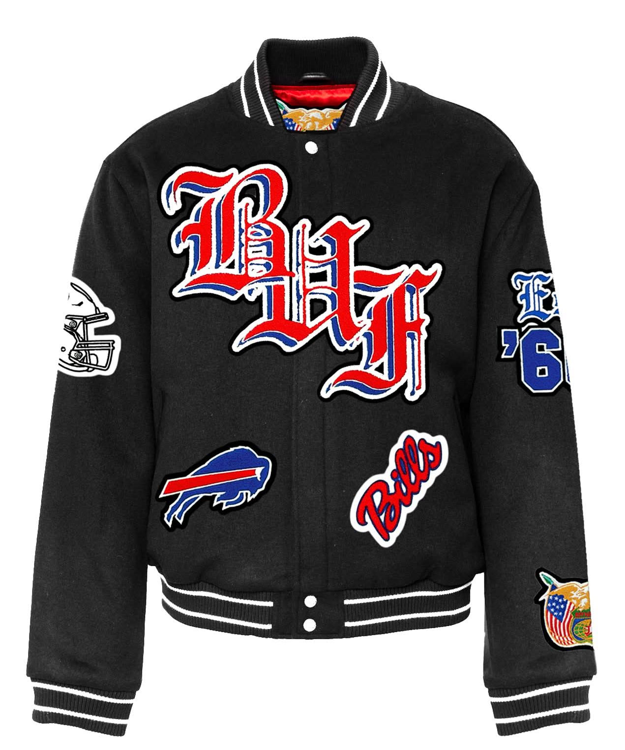 Buffalo Bills Wool Old English Varsity Jacket