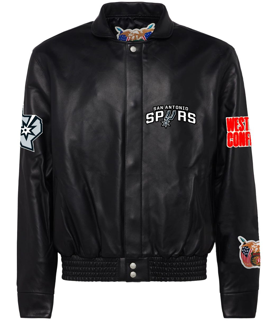 San Antonio Spurs Full Leather Jacket Black