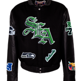 Seattle Seahawks Wool & Leather Old English Varsity Jacket Orders