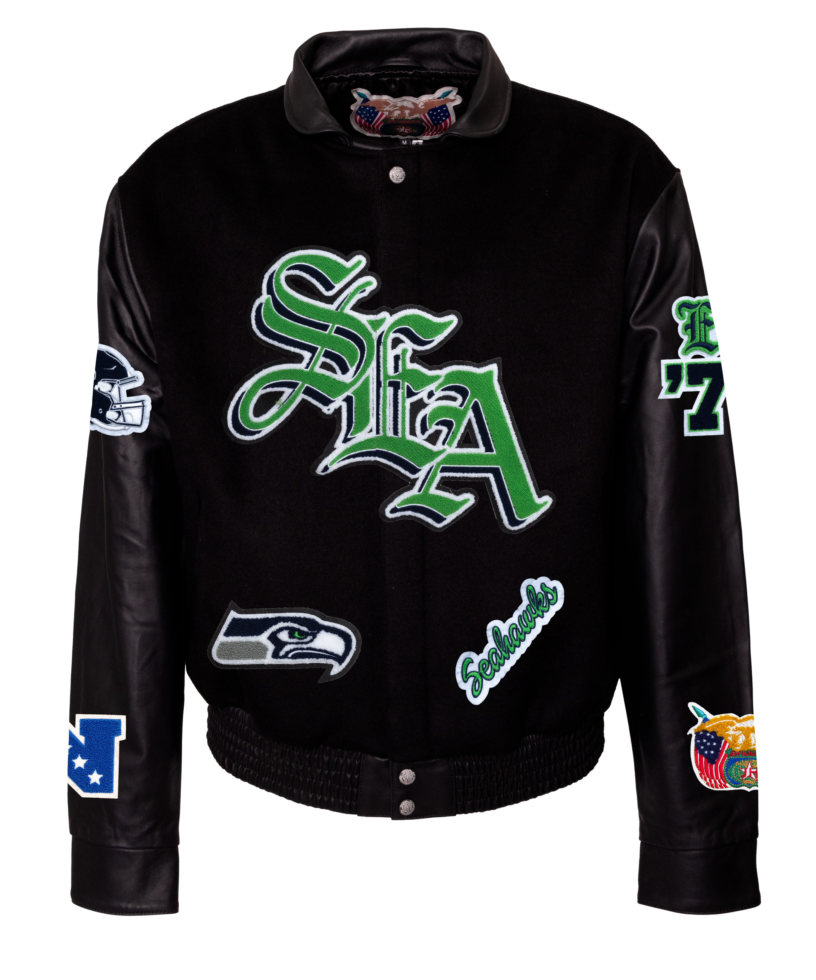 Seattle Seahawks Wool & Leather Old English Varsity Jacket Orders