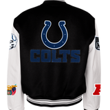 Indianapolis Colts Wool & Leather Varsity Jacket Black/White