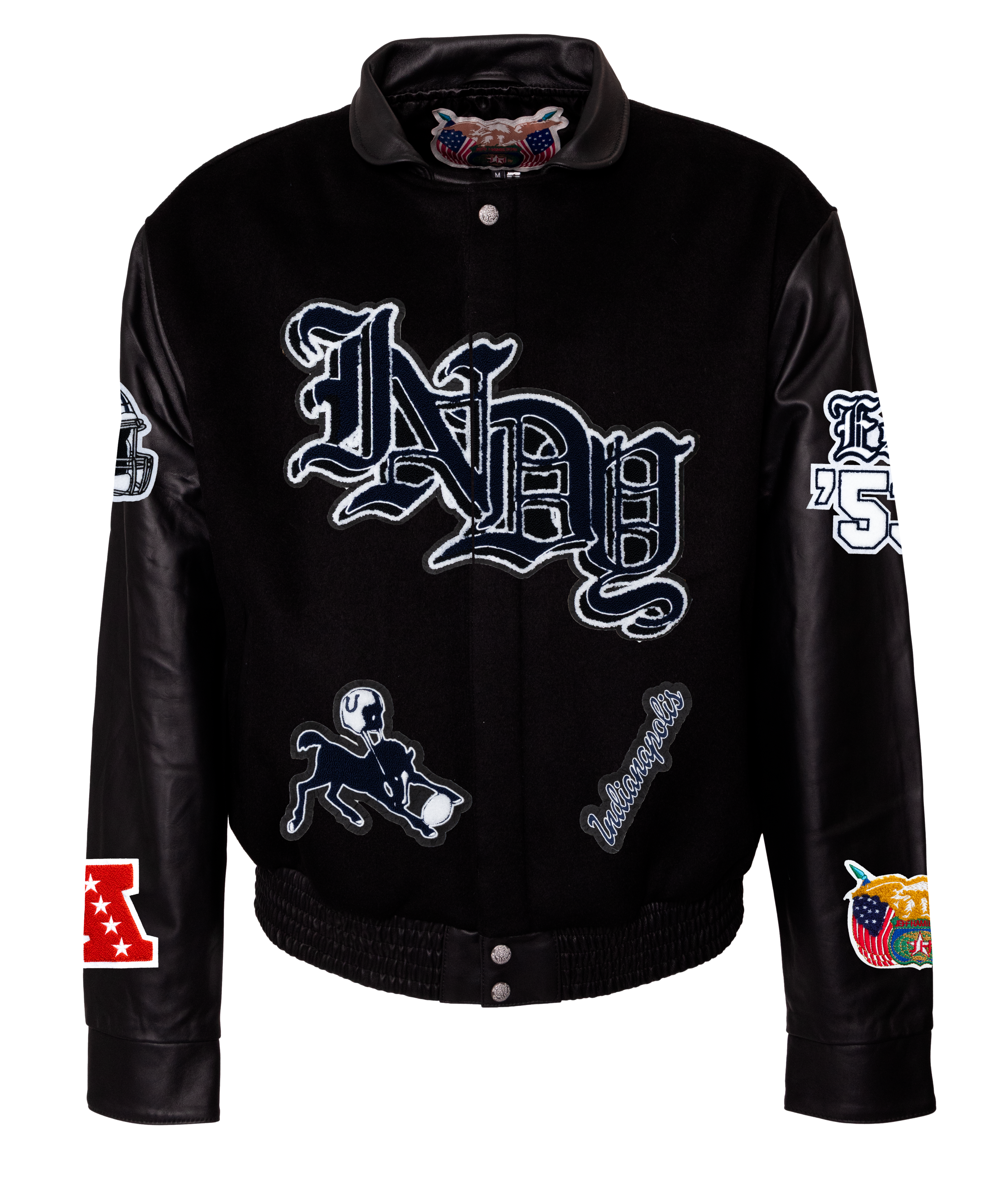 Indianapolis Colts Wool & Leather Old English Varsity Jacket