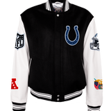 Indianapolis Colts Wool & Leather Varsity Jacket Black/White