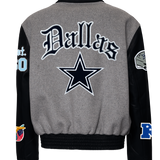 Dallas Cowboys Wool & Leather Old English Varsity Jacket