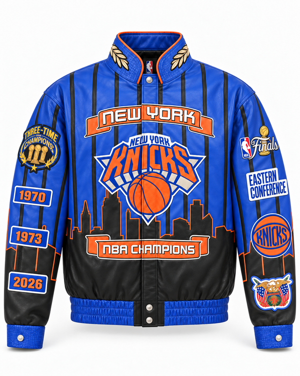 New York Knicks Championship Vegan Leather Jacket