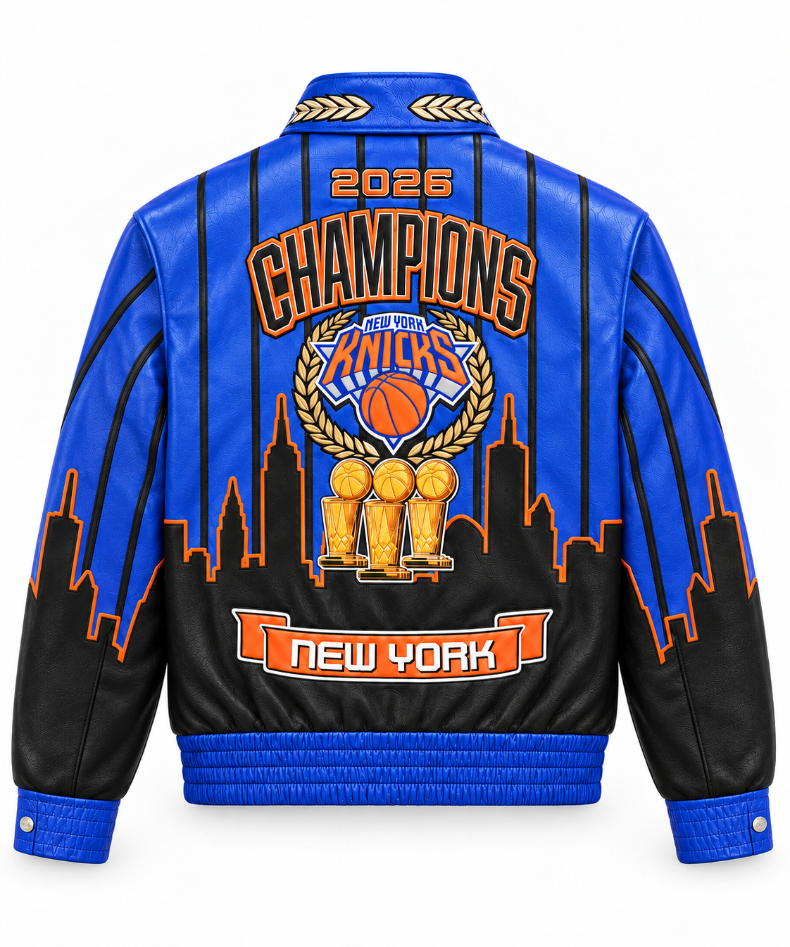 New York Knicks Championship Vegan Leather Jacket