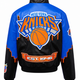 New York Knicks Skyline Vegan Leather Jacket