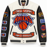 New York Knicks 2026 NBA Champions Wool & Leather Jacket