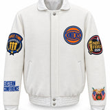 New York Knicks 2026 Champions Association Edition Triple White Wool Jacket – front