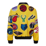 NBA Collage Wool & Leather Jacket